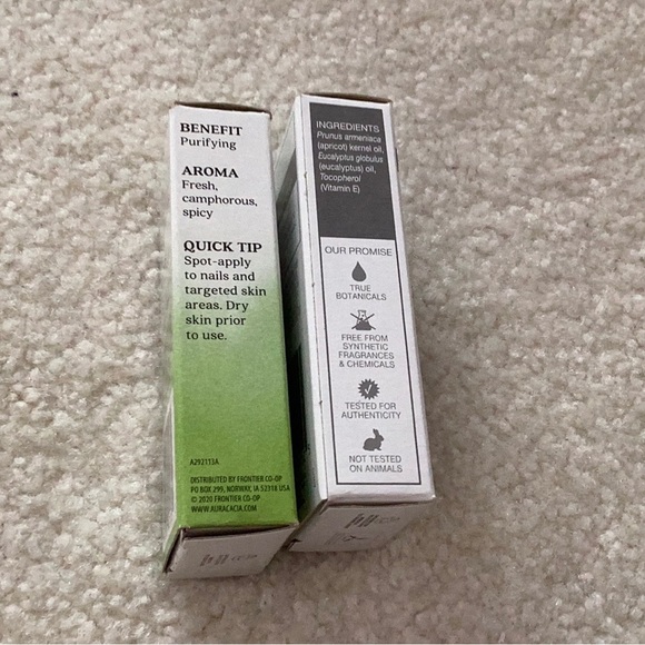 AURA CASIA 2 bottles essential oil roll-on,  tea tree & eucalyptus, NEW - Picture 3 of 5